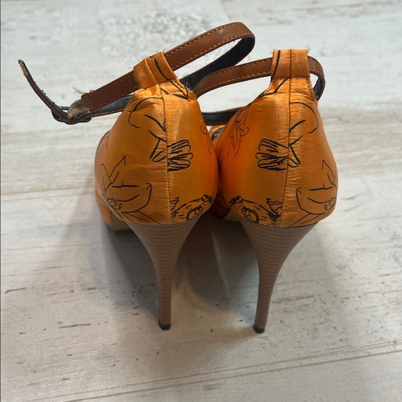 Rare Iron Fist Orange Zombie Lily Heels Size 8 - Picture 11 of 11
